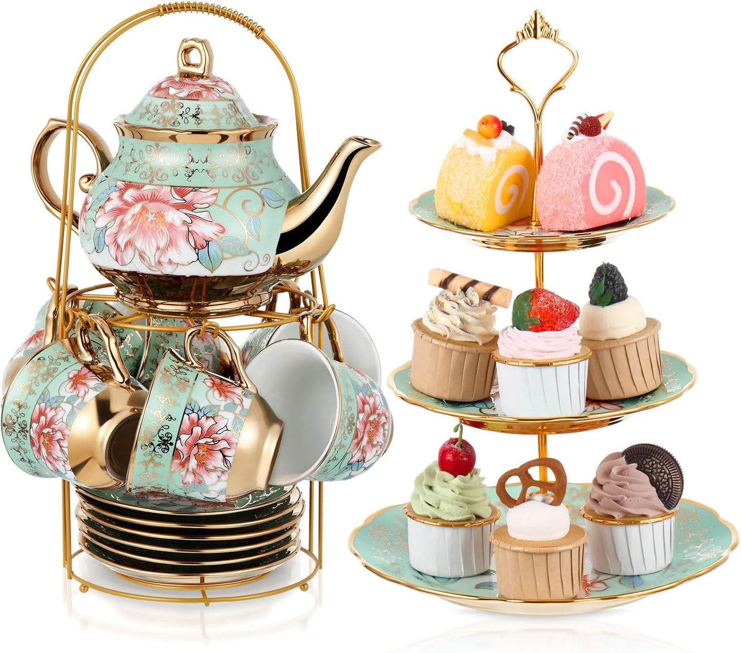 Maxcheck 21 Pcs Tea Party Set for Adults with Elegant Design