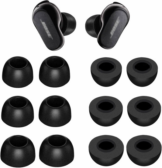 Noise-Reducing Memory Foam Ear Tips for Bose QC II - IiEXCEL