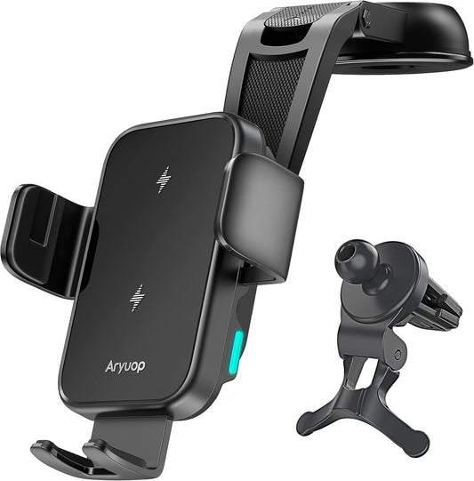 Auto-Clamping Fast Wireless Car Charger - Hands-Free Charging