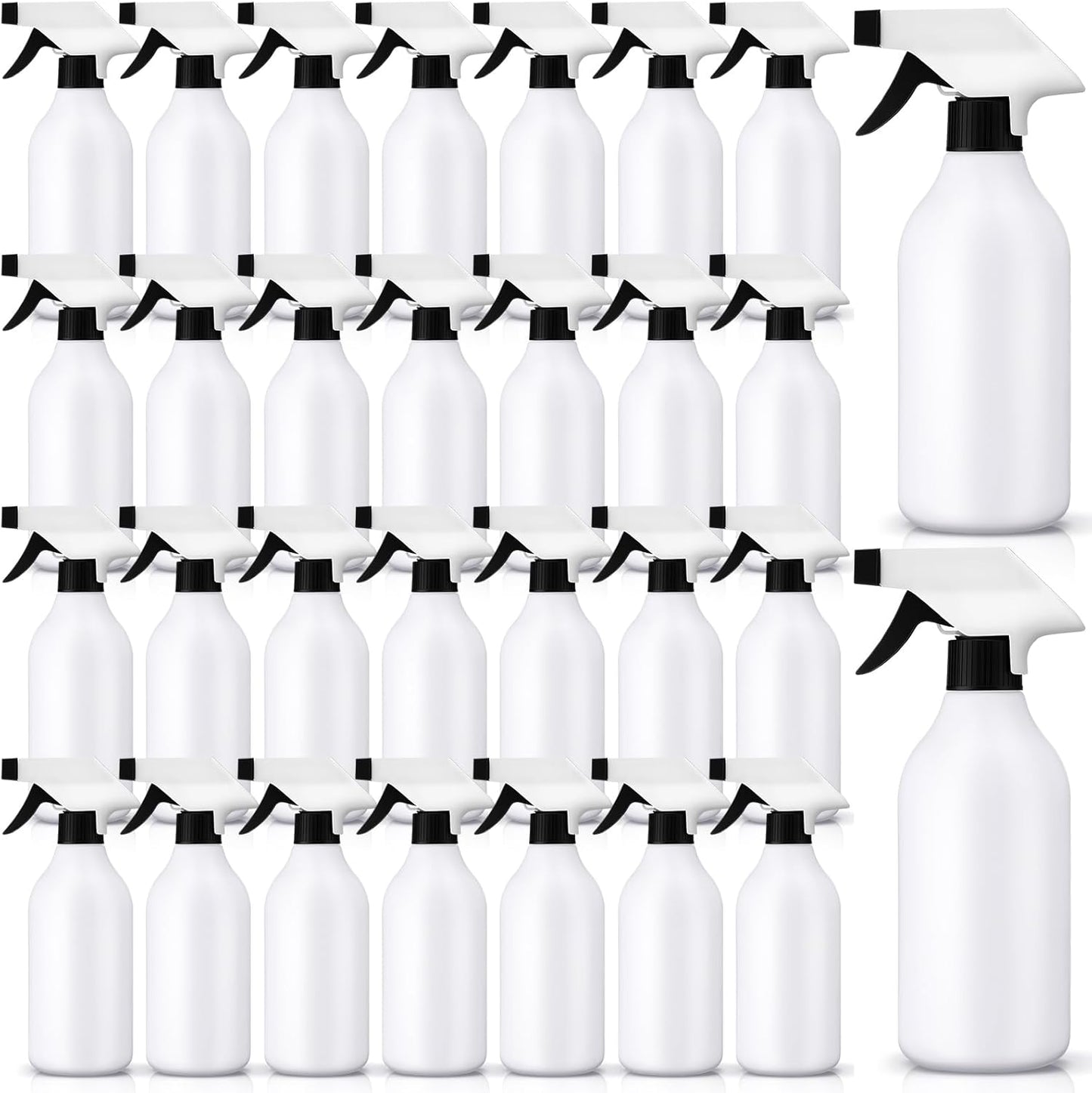 30 Pcs 16 oz Plastic Spray Bottles for Cleaning Solutions
