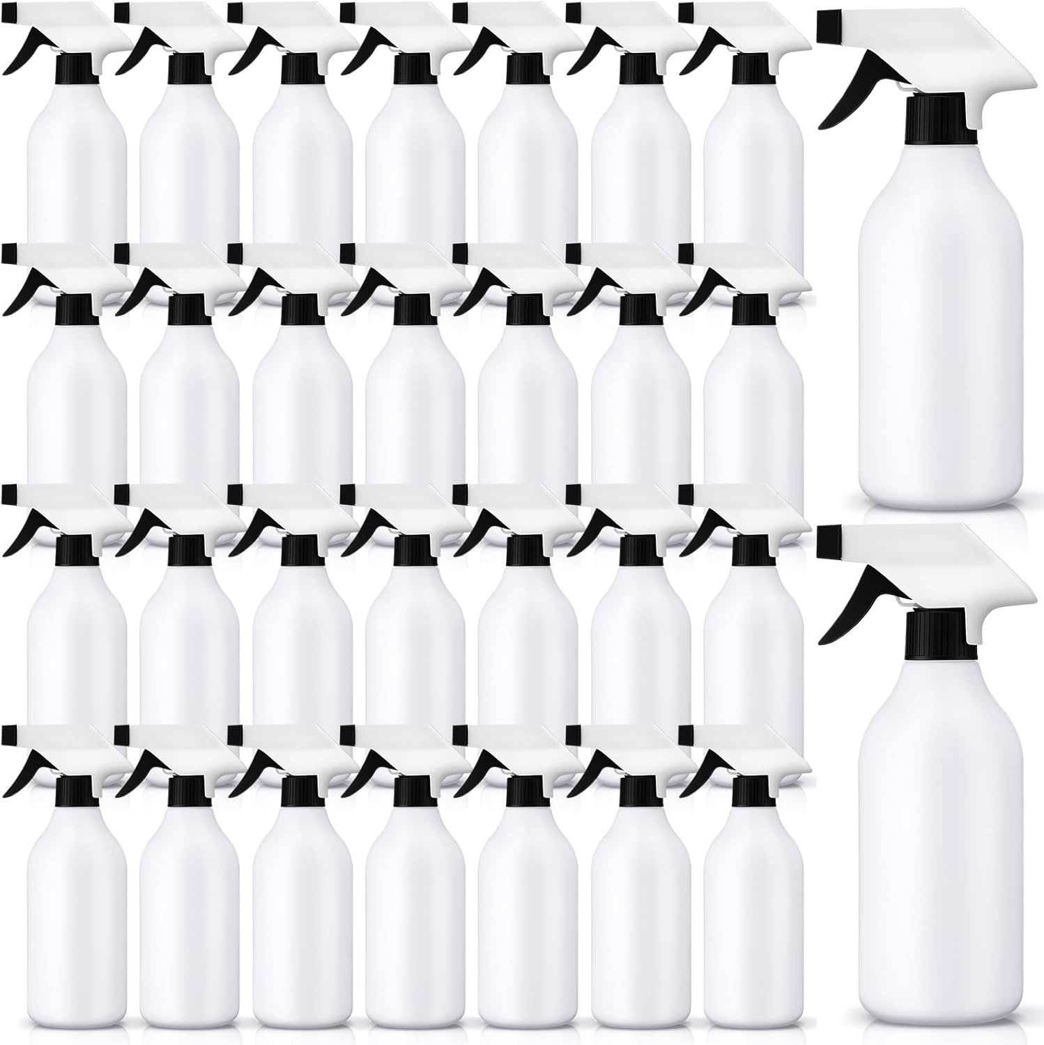 30 Pcs 16 oz Plastic Spray Bottles for Cleaning Solutions