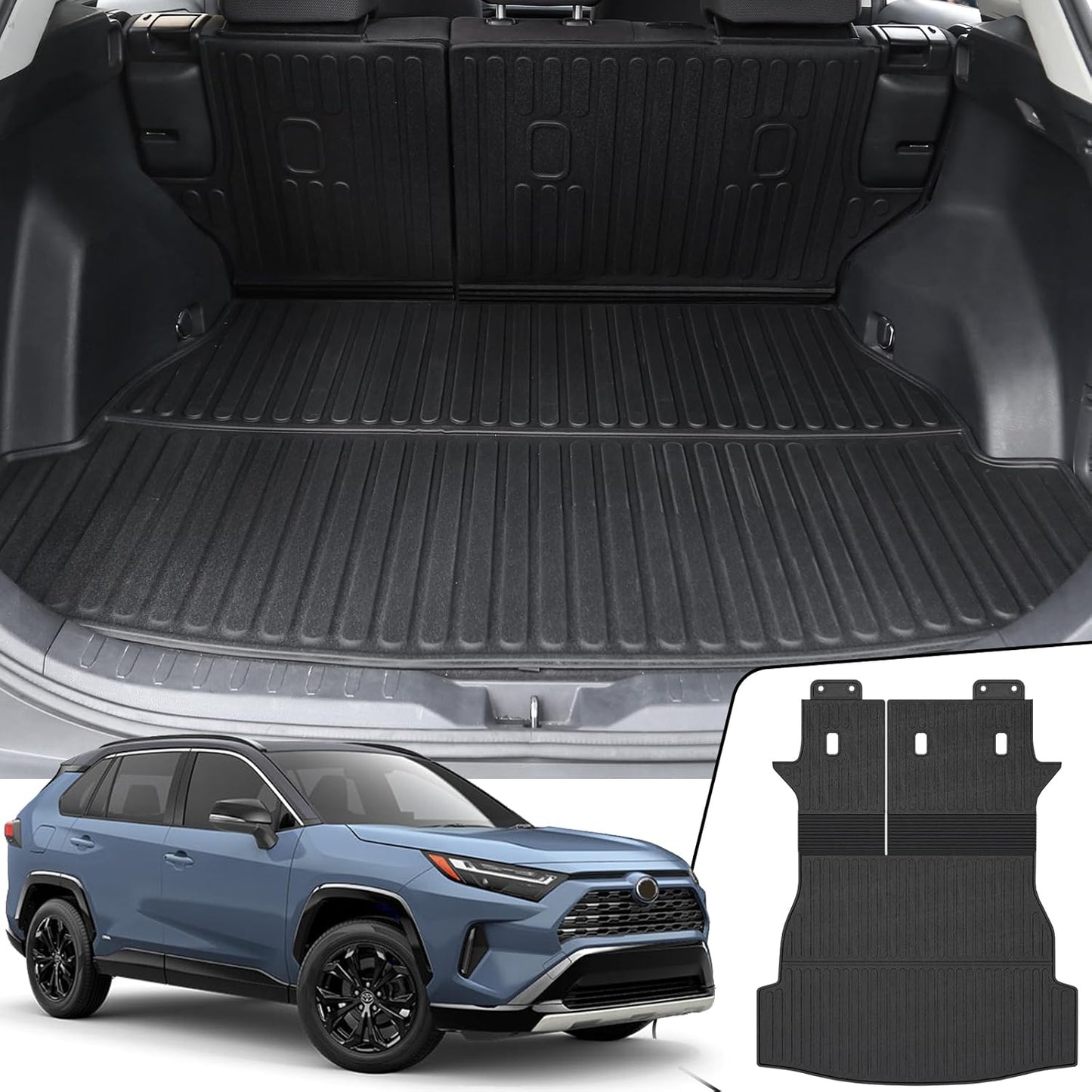 Custom Fit Cargo Mat with Backrest for Toyota RAV4 2019-2025