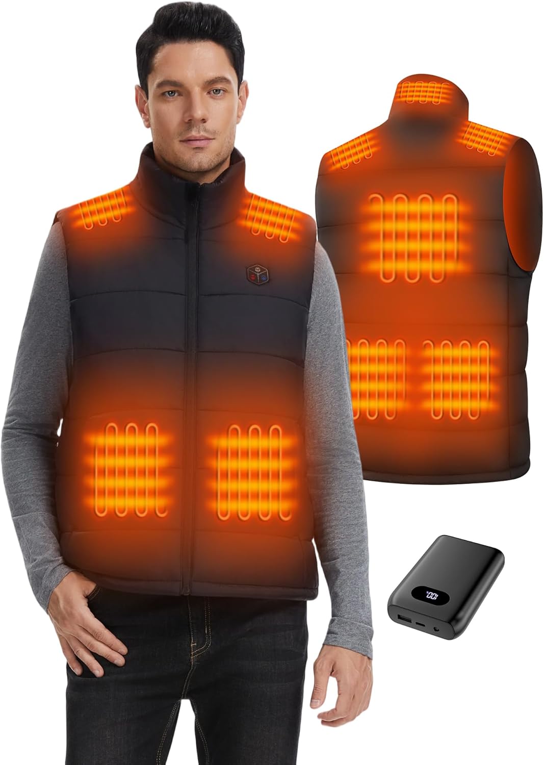 Modefi Men's Heated Vest with 20000mAh Battery for Ultimate Warmth