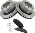 TRQ Rear Brake Pad & Rotor Kit Compatible with Ram Trucks - Durable OE
