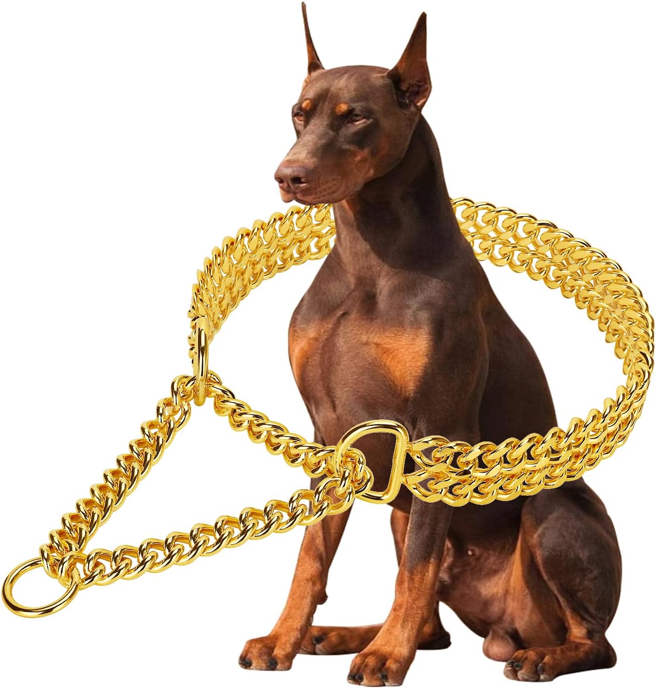 Stainless Steel 18K Gold Dog Chain Collar for All Sizes
