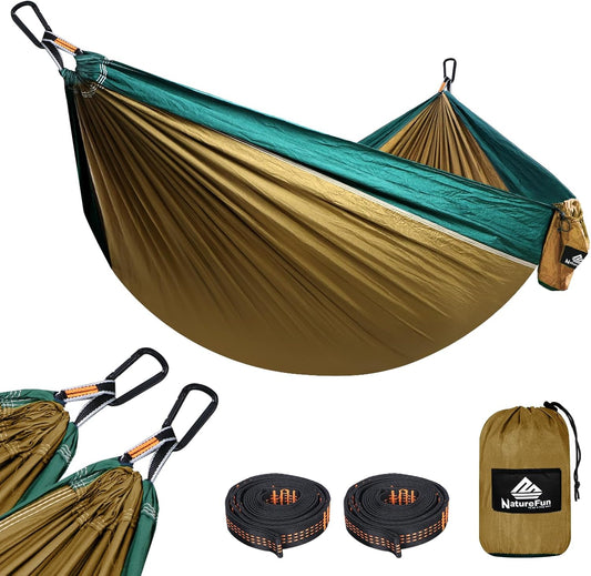 NATUREFUN Ultra-Light Hammock | 300kg Load | Breathable Nylon | Premium Accessories