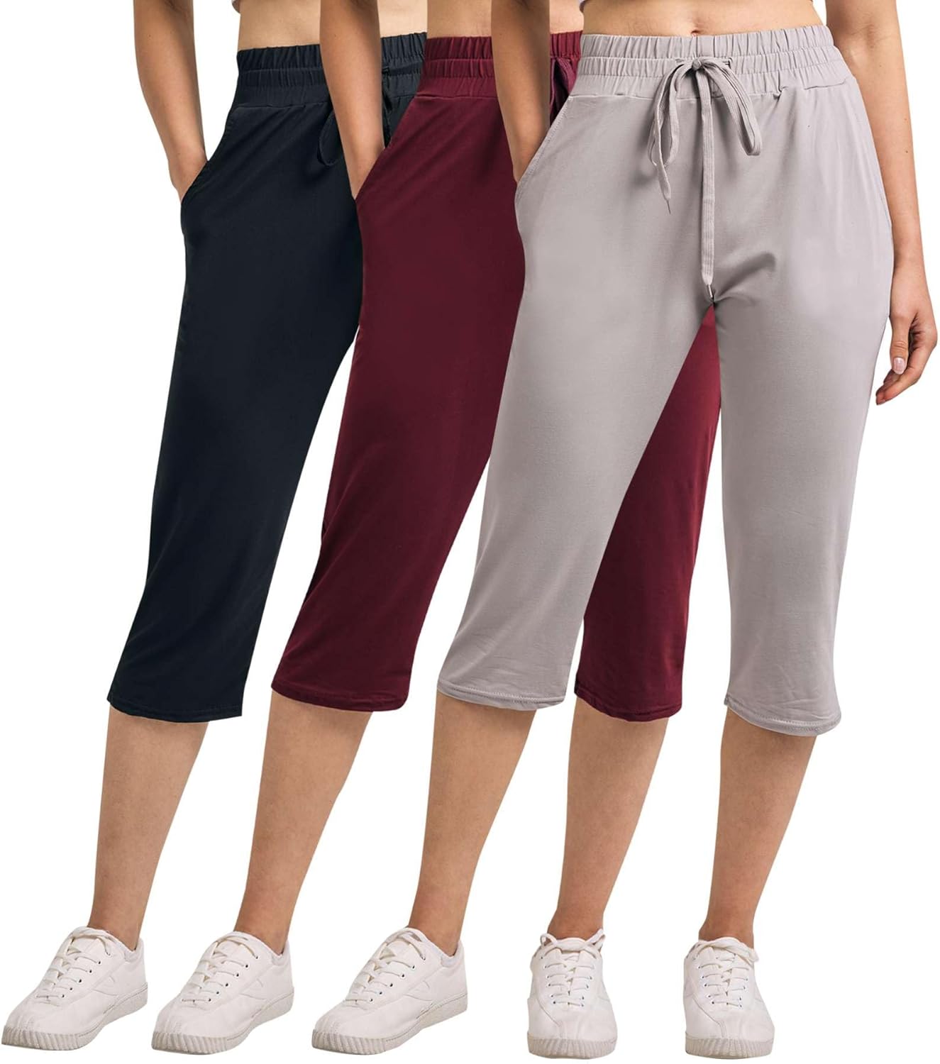 Real Essentials Women's Capri Open Bottom Soft Sweatpants Review
