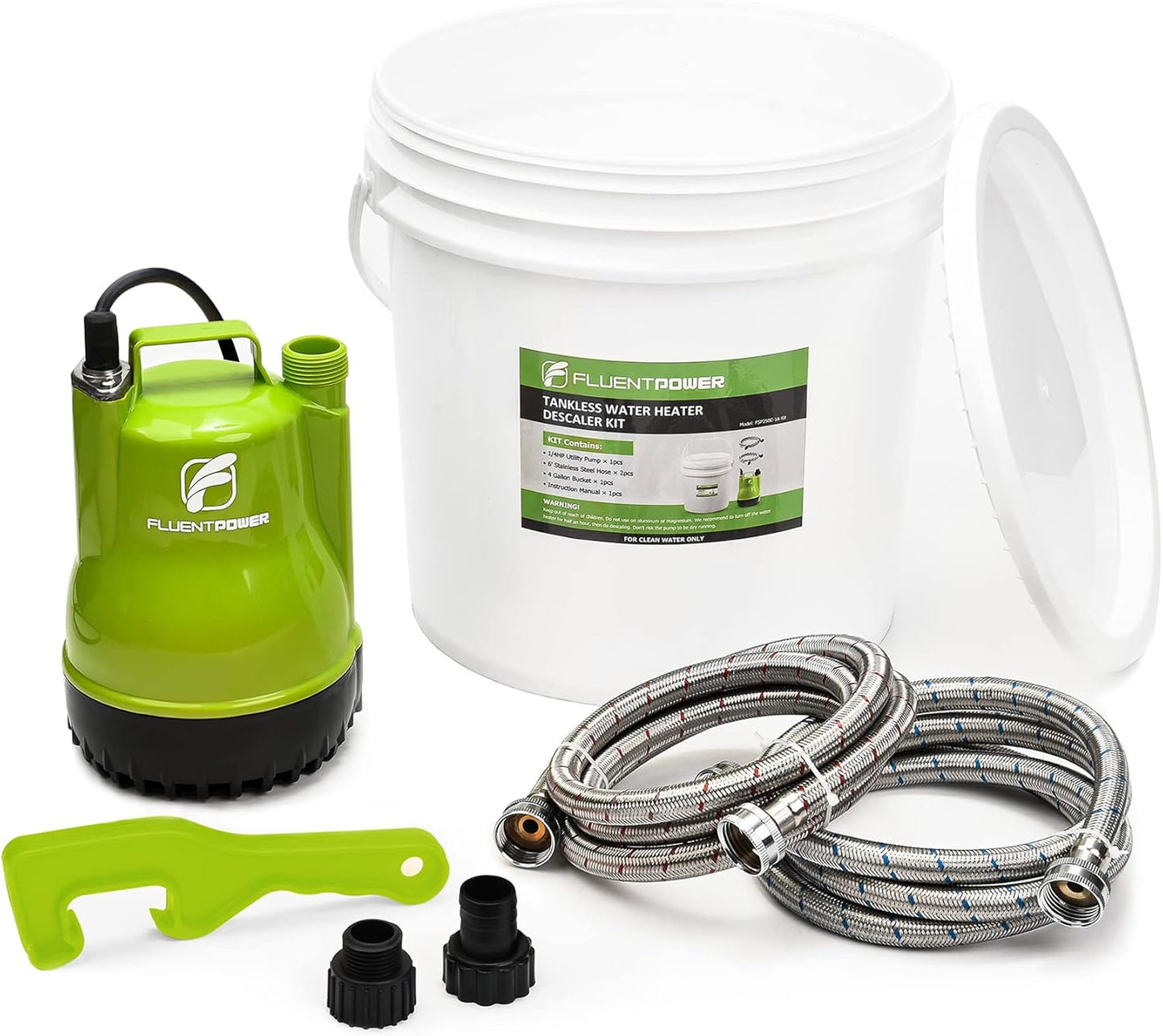 FLUENTPOWER Tankless Water Heater Descaling Kit - Complete Solution for Efficiency!