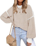 Fall Clothes for Women 2025 Oversized Color Block Knitted Sweater