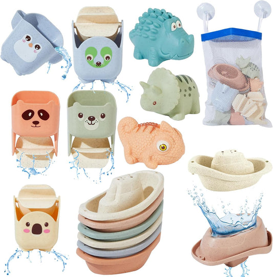 Bathtub Fun Pack for Toddlers - Mold-Free Water Toys