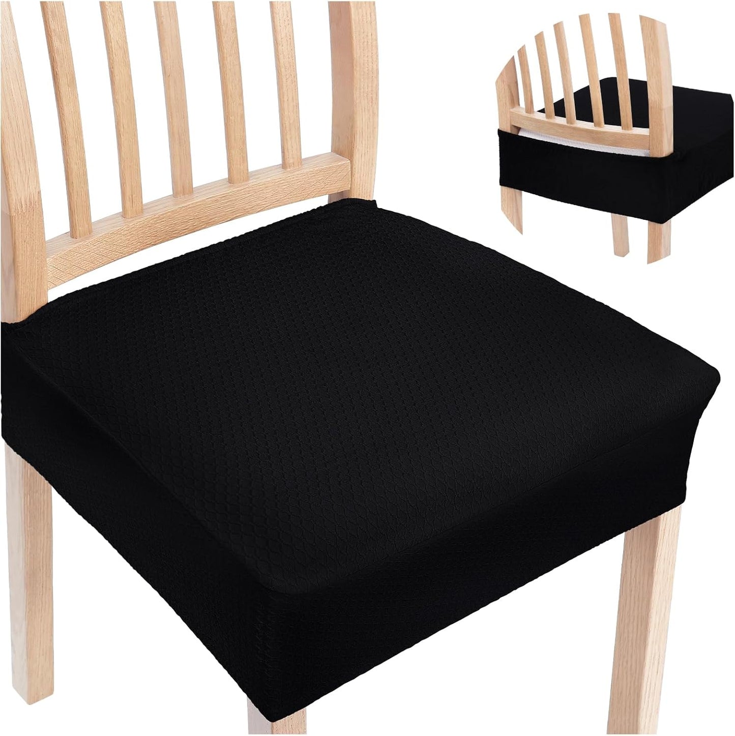 Smiry Stretch Jacquard Seat Covers for Dining Room Chairs Set
