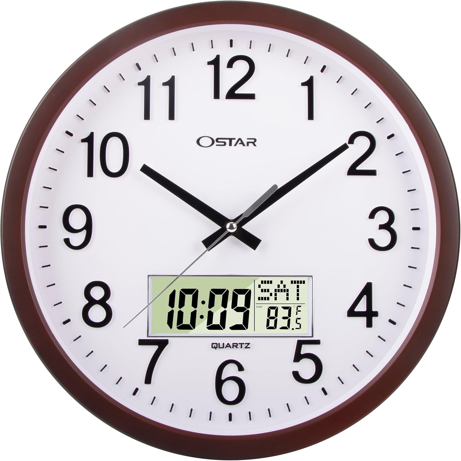OSTAR 14 Inch Large Analog Digital Display Wall Clock Review