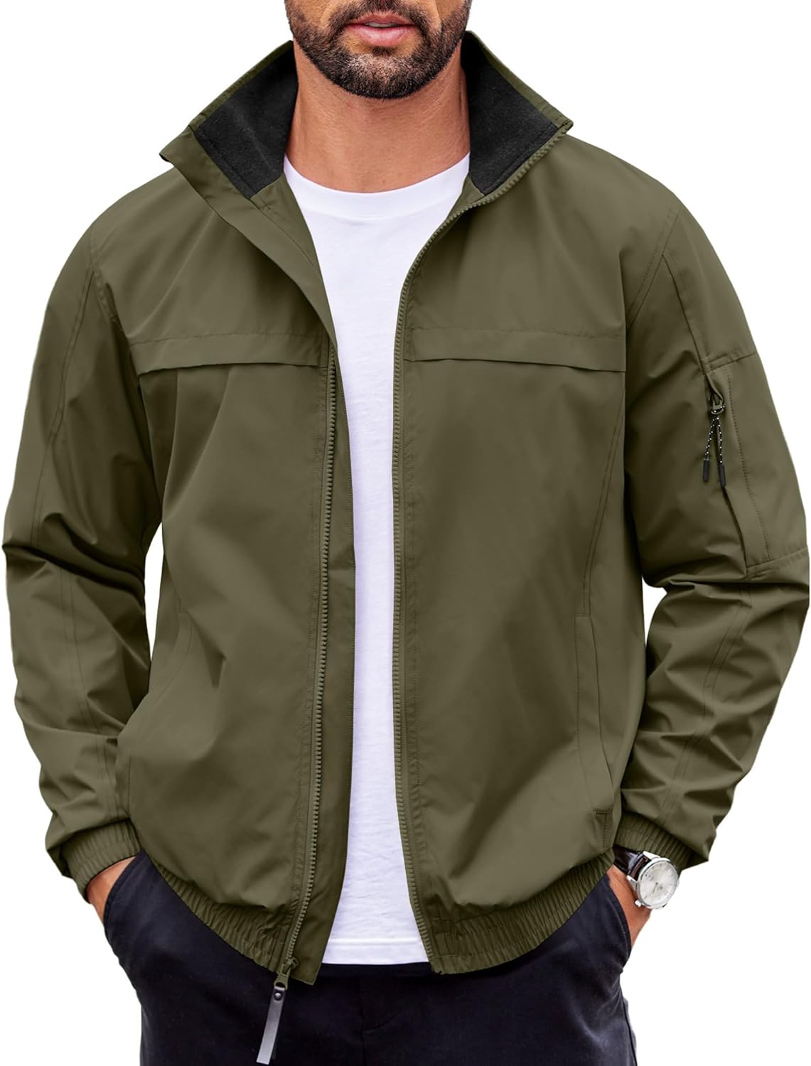 COOFANDY Mens Lightweight Bomber Jacket for Fall Outdoor Use