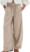 Wide Leg Linen Pants for Women - Casual Palazzo Beach Style