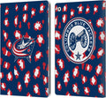 NHL Leopard Pattern Columbus Blue Jackets Leather iPad 10.2 Case