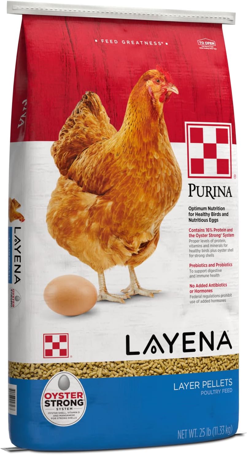 Purina Layena Pellets Chicken Feed for Laying Hens 25 lbs