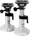 Aluminum Adjustable Height Locking Boat Seat Pedestals 13 to 18 in