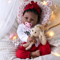 CHAREX Reborn Baby Doll Black Lucy, 22 in Realistic Newborn - Lifelike