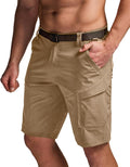 CQR Men's Quick Dry Stretch Hiking Cargo Shorts - Lightweight Tactical