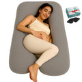 U-Shaped Pregnancy Pillow 100% Cotton Cover - Full Body Support