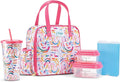 Insulated Lunch Bag For Women With Tumbler & Containers