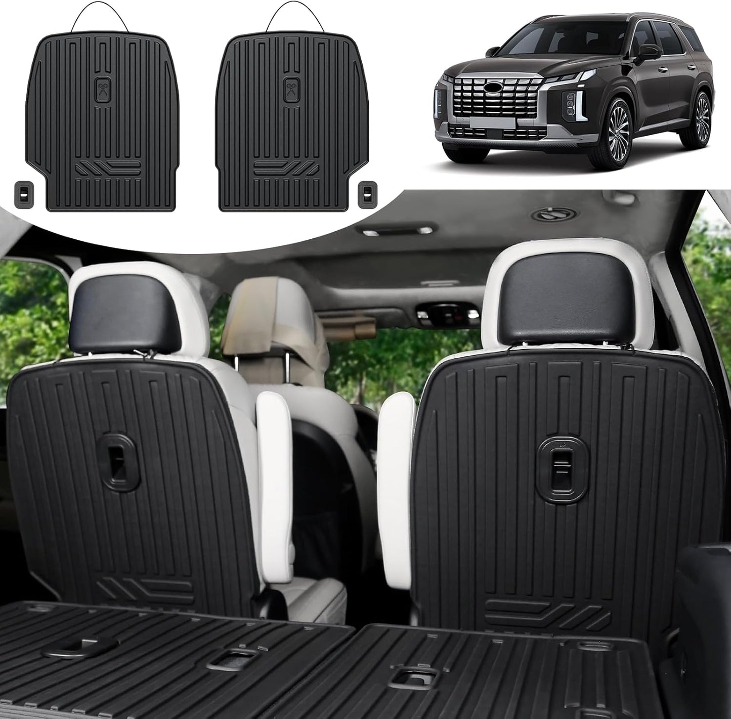 Custom Fit Second Row Backrest Mats for Hyundai Palisade 2020-2025