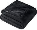 King Size Microplush Fleece Blanket - Black Ultra-Soft Cozy