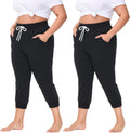 Women's Cropped Jogger Sweatpants Capri - Comfortable Soft Fit