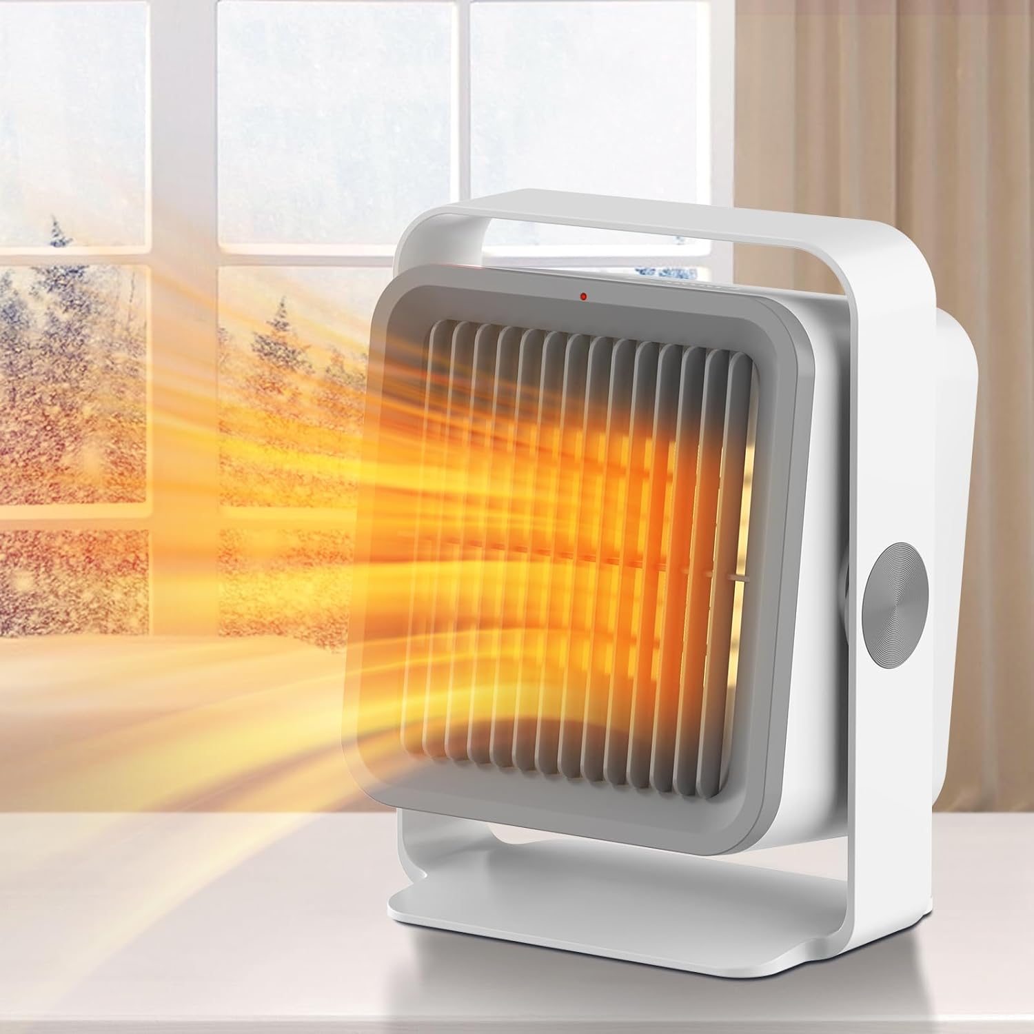 Portable Electric Heater with Tip-Over Protection