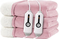 Electric Heated Blanket Queen Size 84 in x 90 in - Light Pink