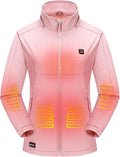 DEWBU Soft Shell Heated Jacket for Women - 12V Electric Heated Coat