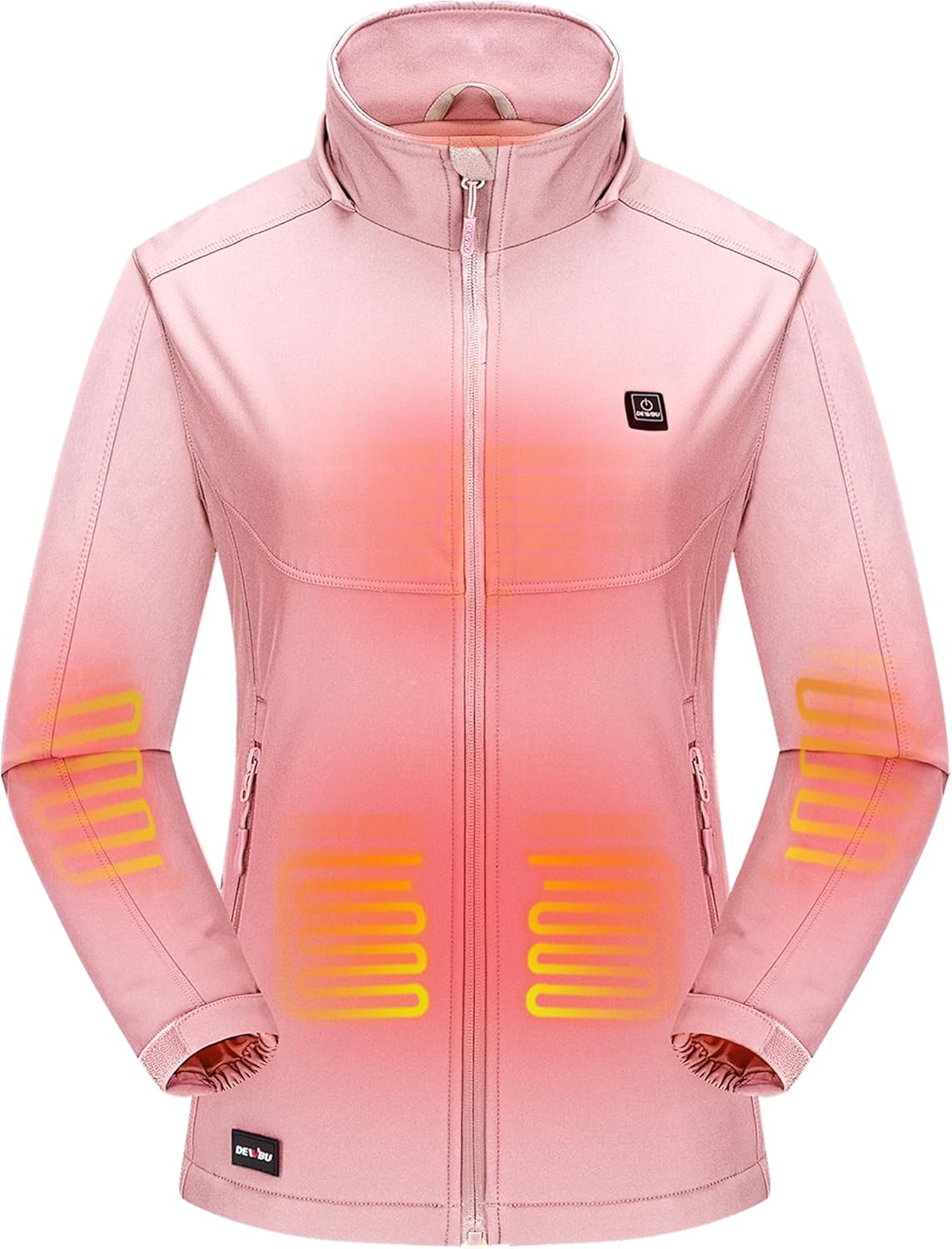 DEWBU Soft Shell Heated Jacket for Women with 12V Battery Pack
