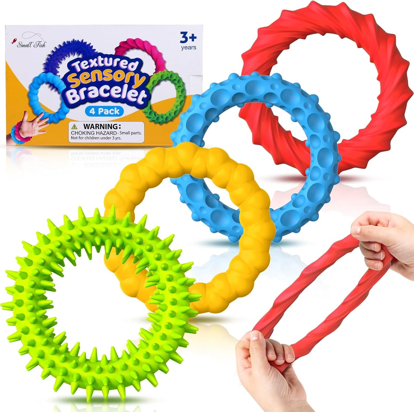 Calm Down Bracelets - Sensory Fidget 4 Pack