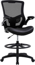 Drafting Chair Ergonomic Tall Office Chair with Flip Up Arms