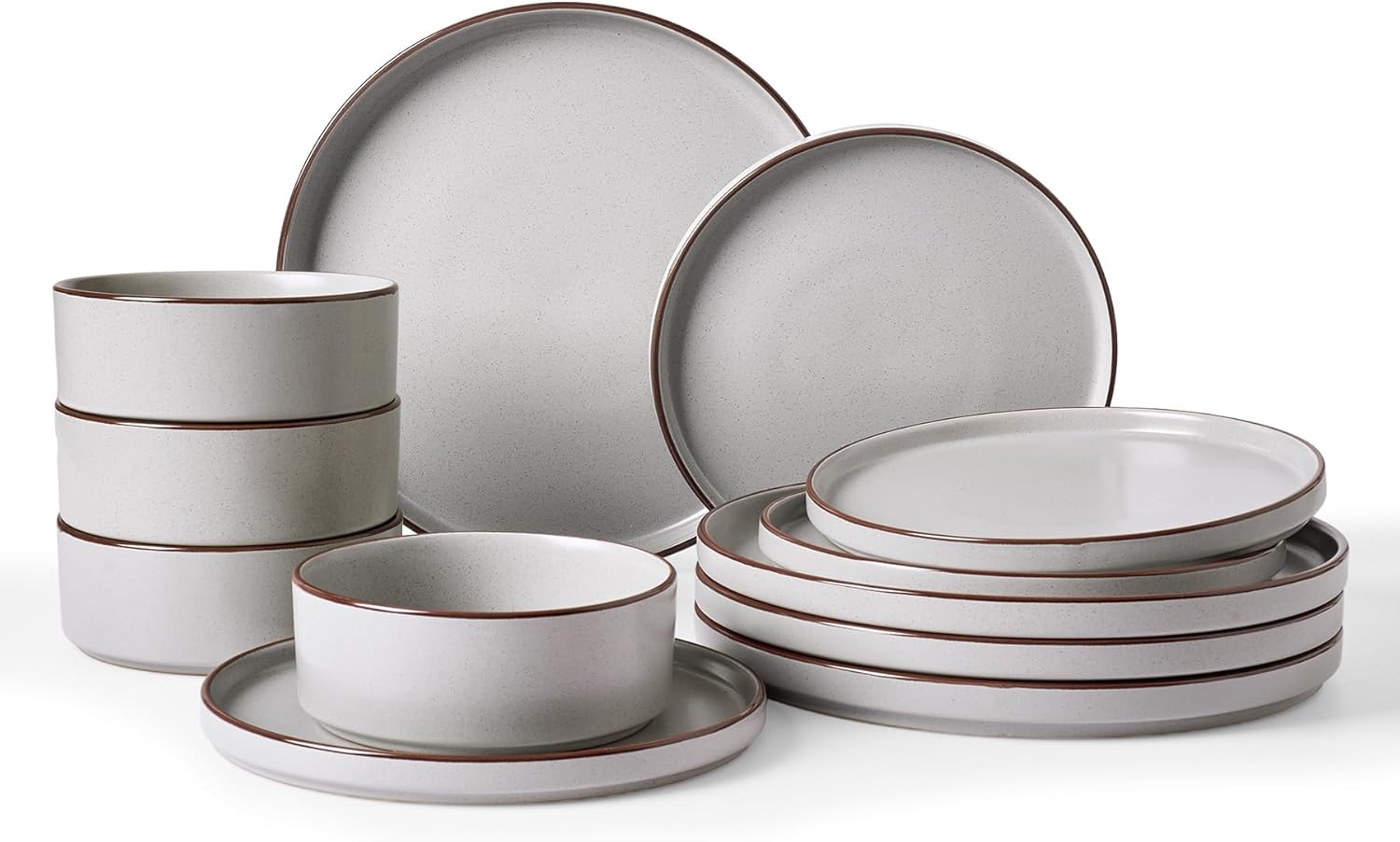 Famiware Nebula Ridge Stoneware Dinnerware Set for 4 People