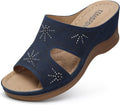 TEMOFON Women Wedge Sandals Dressy - Comfortable Low Wedge