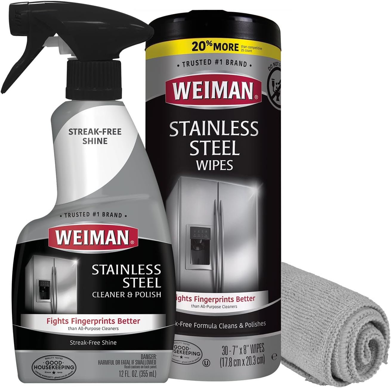 Weiman Stainless Steel Cleaner Kit - Say Goodbye to Smudges!