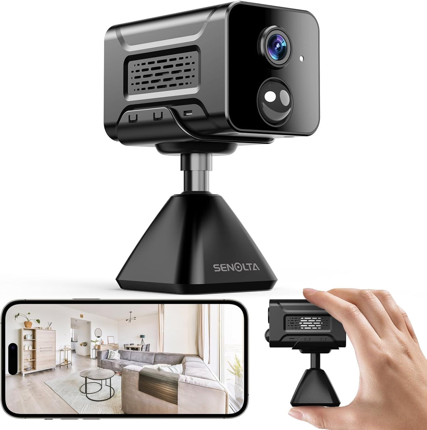 2K HD Wireless Spy Camera with Audio for Home Security