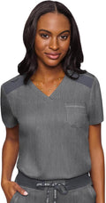 Med Couture Women's V-Neck Scrub Top - Modern Tuck-in Comfort SHAPE