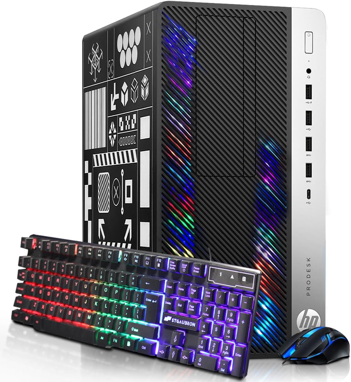HP Gaming Desktop: High Performance Quad Core, RGB, 512G SSD