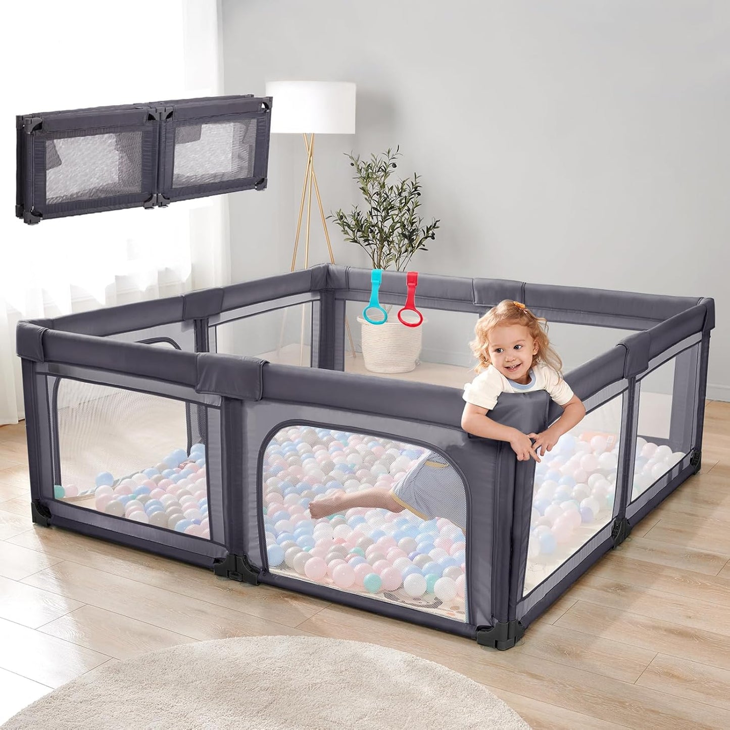 Cholena Foldable Baby Playpen for Safe Indoor Play Space