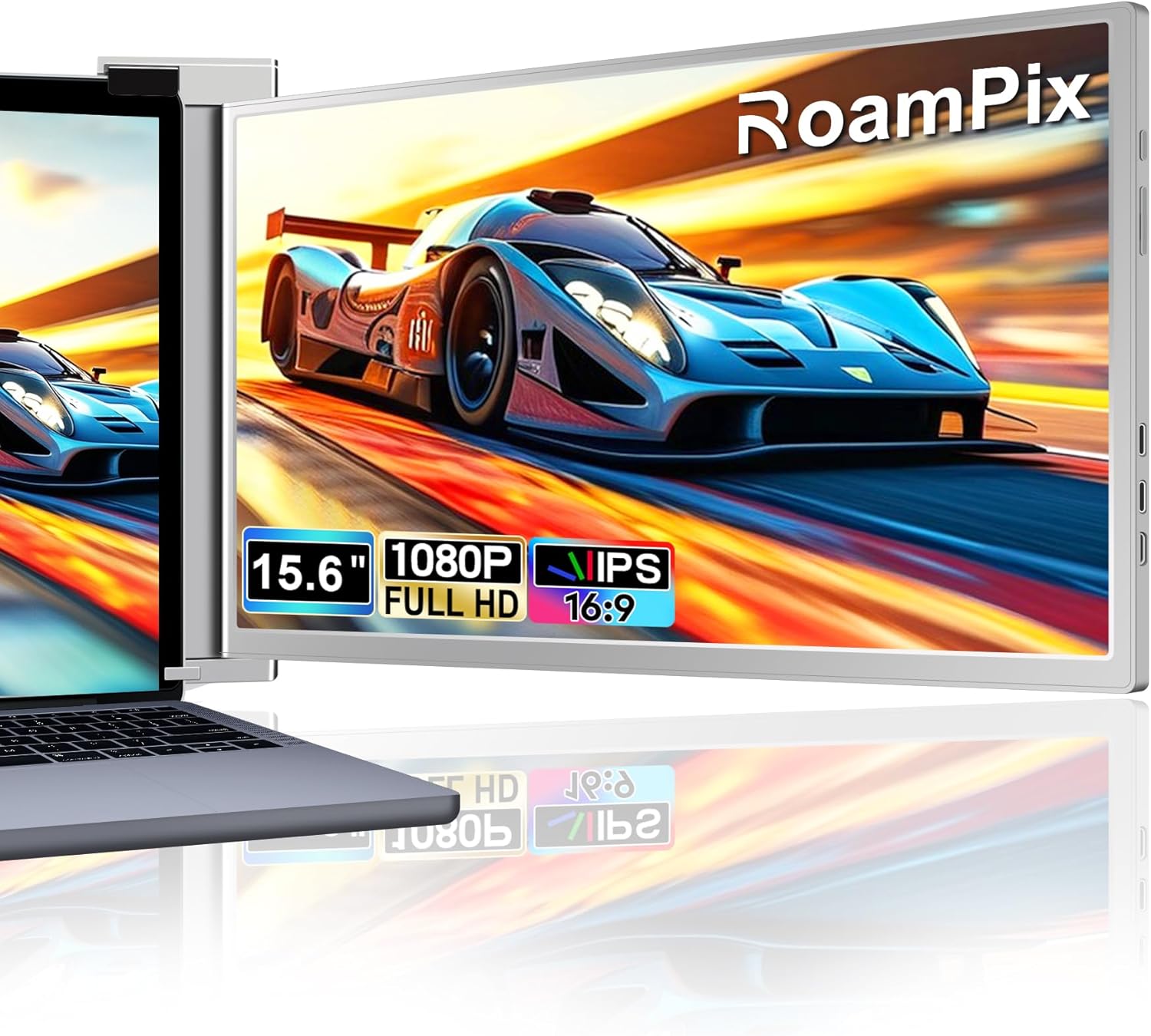 Laptop Screen Extender 15.6in FHD Portable Monitor for Dual Use