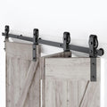 76 in Bifold Sliding Barn Door Hardware Track Kit - Smooth