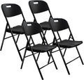 Heavy Duty Foldable Chairs - 700 lb Capacity, 4 Pack, Indoor/Outdoor