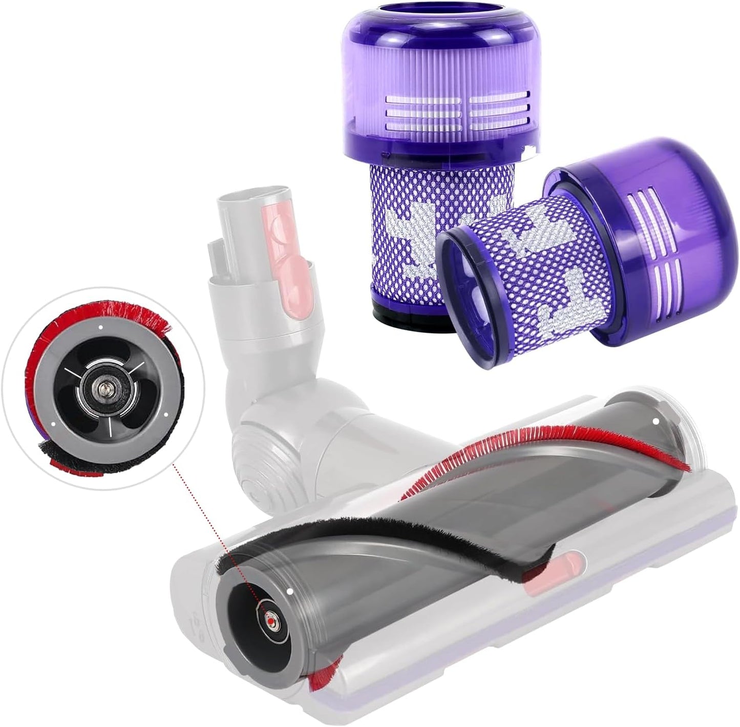 D-yson V11/V15 Roller Brush & Filter Kit - Enhanced Performance
