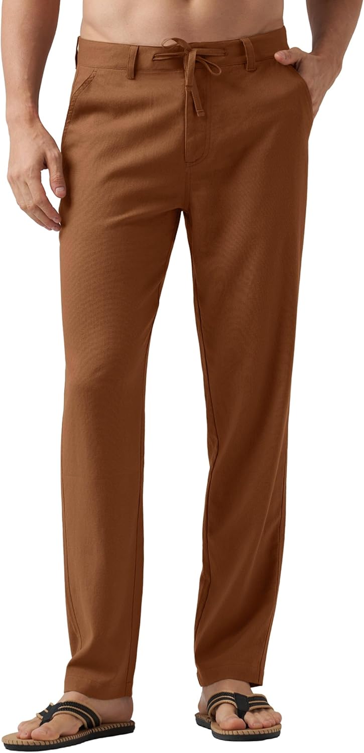 Willit Men's Linen Pants for Casual Summer Comfort and Style
