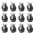 5ft Caster Wheels Heavy Duty Industrial Casters - 12 Pack