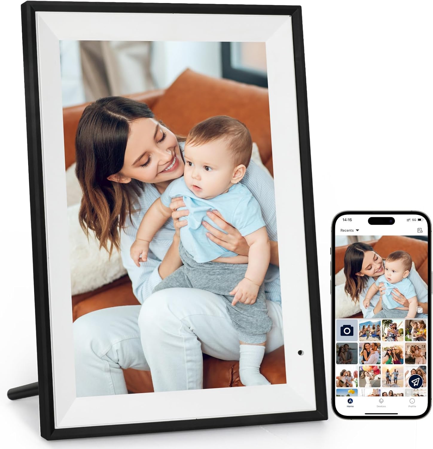 AEEZO Digital Picture Frame with 10.1 Inch Touch Screen Display