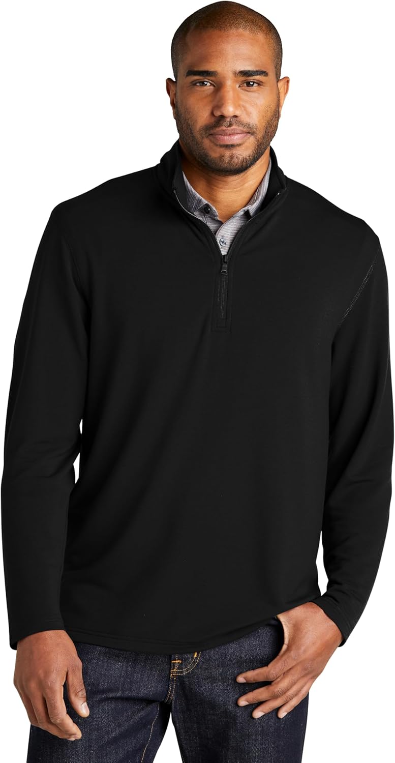 Cozy Quarter-Zip Microterry Pullover