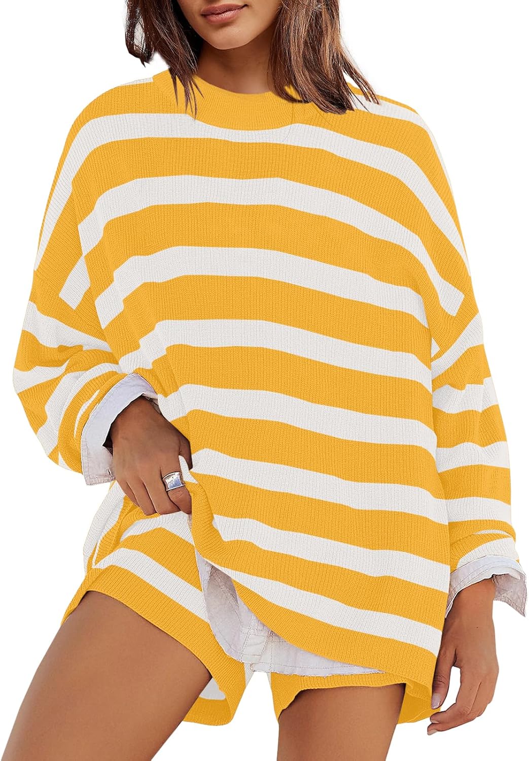 Panadila Womens Striped Sweater Set for Cozy Lounge Days